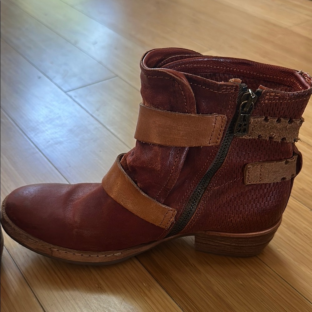 A.S.98 Phoenix Women's Leather Ankle Boots in Rust & Tan, Womens EU 38 - Picture 6 of 9